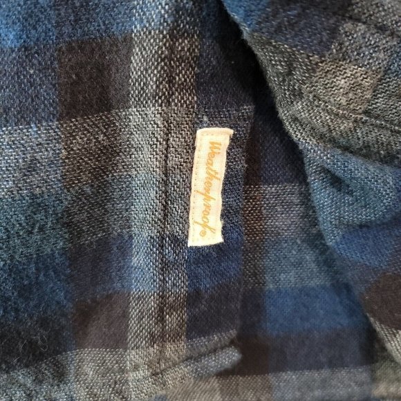 Original Weatherproof Vintage Blue Plaid Flannel Long Sleeve Men's Size XL - Picture 3 of 13